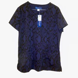 NWT Koi Sapphire Scrub Top